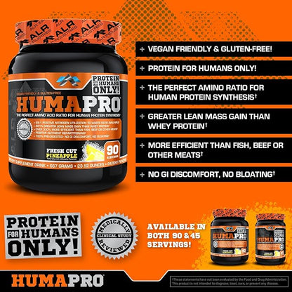 Humapro, Protein Matrix Formulated for Humans, Waste Less. Gain Lean Muscle, Fresh Cut Pineapple, 667 Grams