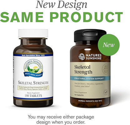 Nature's Sunshine Skeletal Strength, 150 Tablets | Bone Health Supplements for Women and Men with Calcium, Magnesium, Iron, Manganese, and Vitamin D, C, A, and B