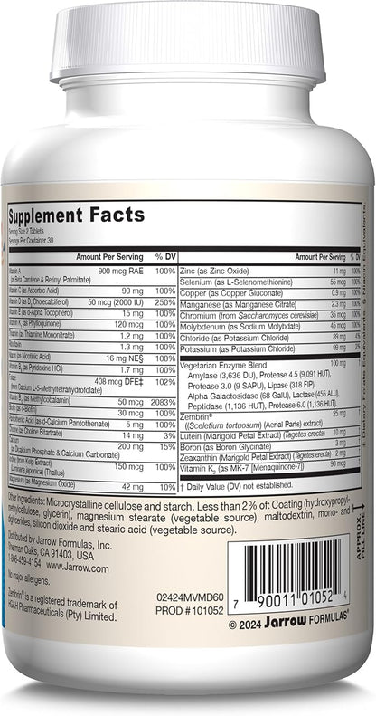 Jarrow Formulas Multi+ Mood Multivitamins for Occasional Stress Resistance, 60 Tablets, 30 Day Supply
