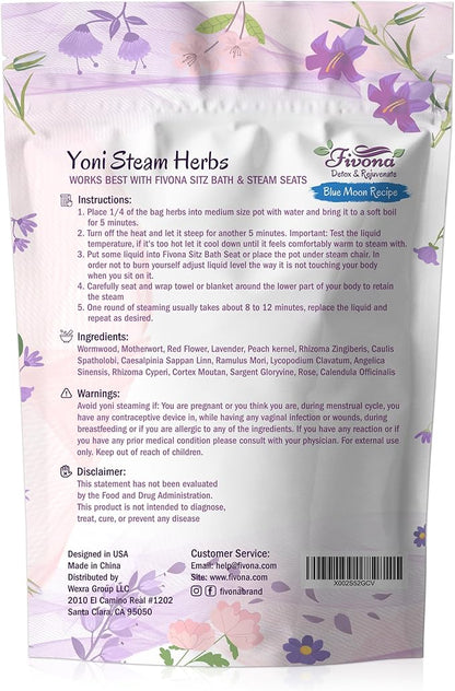 FIVONA Yoni Steam Kit 2 in 1 for Herbal V Steaming Sitz Bath Seat with Yoni Steam Herbs Bundle - at Home V-SPA Cleansing Set for Toilet Bowl - Detox and Rejuvenate with All-Natural Herbal Therapy
