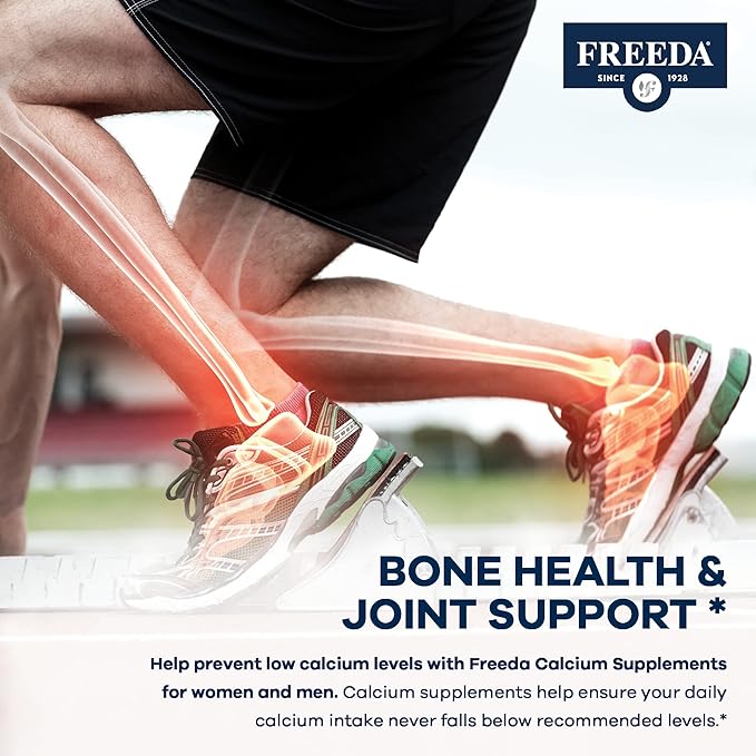 Freeda Calcium Gluconate - Kosher Vegan Calcium Supplement for Women & Men - Easy to Digest - Bone Health Supplement & Joint Support - Pure Calcium Supplement Without Vitamin D (500 Capsules)