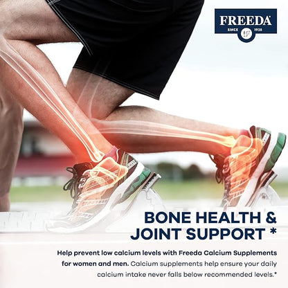 Freeda Calcium Gluconate - Kosher Vegan Calcium Supplement for Women & Men - Easy to Digest - Bone Health Supplement & Joint Support - Pure Calcium Supplement Without Vitamin D (500 Capsules)
