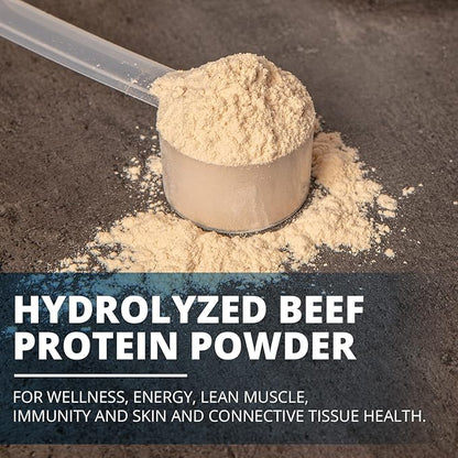 PureClean Protein 25G Organic Grass Fed Beef Bone Broth Protein from Swedish Cattle - Paleo & Keto-Friendly, Gluten-Free, Sugar-Free, Dairy-Free - Enhanced with Collagen Peptides - (615 Grams) Vanilla