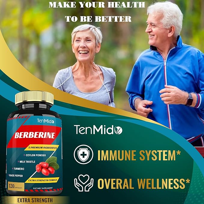 Berberine Extract Capsules, 4 Months Supply & Ceylon, Milk Thistle, Turmeric, Black Pepper | Immune Function Supports, Weight Management Supplements