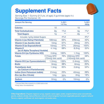 Feel Great Kids Multivitamin Gummies | Citrus & Strawberry Flavored Kids Gummies Multivitamins for Bone, Muscle & Immune Support | Chewable Vegetarian Gummy Vitamins | 45 Day Supply