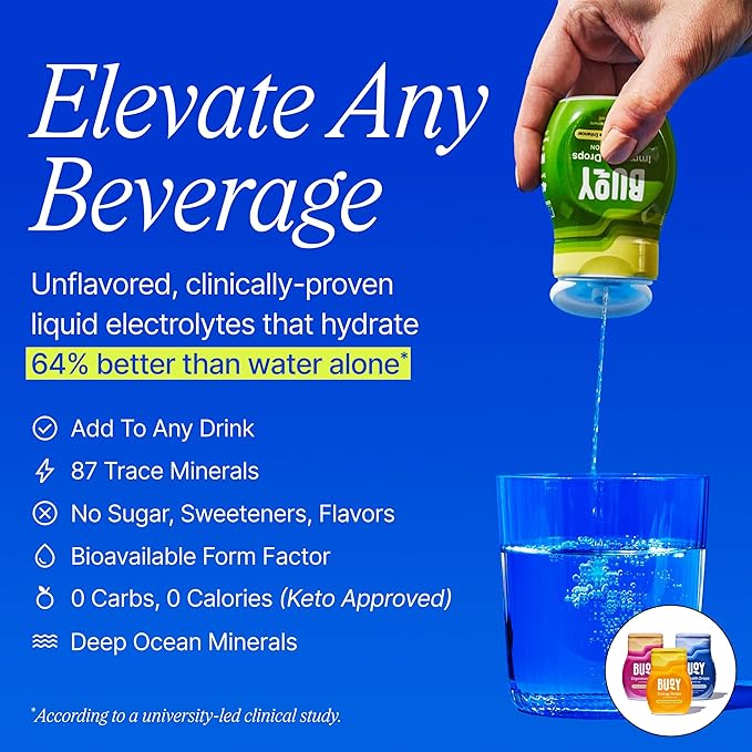 Buoy Electrolyte Drops Variety Pack Digestion + Brain + Energy + Immunity | 160 Servings | No Sugar, No Sweeteners | Dietitian Recommended | Trace Minerals | Purposefully Unflavored | Add to Any Drink