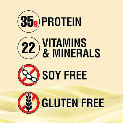 Lean Body All-in-One Vanilla Protein Shake. 35g Protein, Whey Blend, 7g Healthy Fats & Fiber, 22 Vitamins and Minerals, No Artificial Colors, Gluten Free, (4.6lb) Packaging May Vary