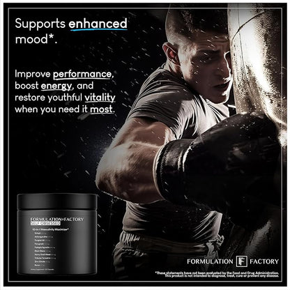 Self Obsessed 10 in 1 Masculinity Maximizer Supplement, Shilajit for Men, Tongkat Ali, Ashwaganda, Fenugreek & More, Muscle Growth, Energy Management, Drive, Strength, Recovery (2 Months)