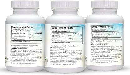 Dr. Clark Store Intestine Support & Cleanse Kit - with Freeze-Dried Green Black Walnut Hulls, Wormwood, and Cloves-Helps Maintain Optimum Intestinal Function - Vegetarian Capsules