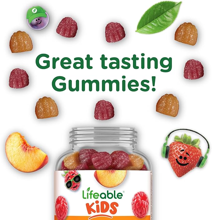 Lifeable Magnesium Gummies for Kids | 170mg Elemental Magnesium from 1,420mg Magnesium Citrate | Great Tasting Kids Magnesium Supplement | Muscle Support and Stress Relief Chewable | 90 Gummies