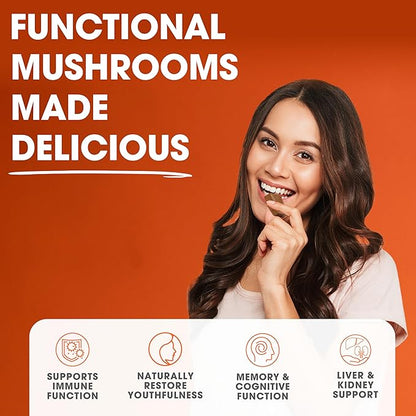 Genius Mushroom Soft Chews – Lion's Mane, Cordyceps, Reishi Complex for Energy, Focus, Brain Health, Immune Support – Nootropic Chew, Butter Toffee Flavor
