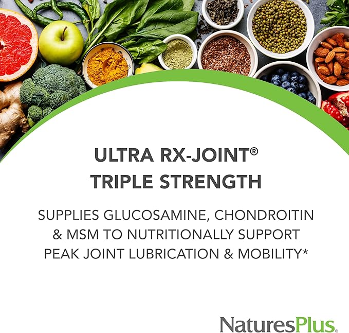 Natures Plus Ultra Rx-Joint Triple Strength - 120 Tablets, Pack of 2 - Supports Healthy Joint Function - with Glucosamine, Chondroitin & MSM - Gluten Free - Up to 60 Total Servings
