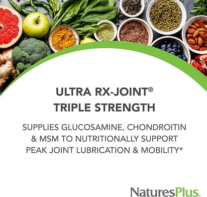 Natures Plus Ultra Rx-Joint Triple Strength - 120 Tablets, Pack of 2 - Supports Healthy Joint Function - with Glucosamine, Chondroitin & MSM - Gluten Free - Up to 60 Total Servings