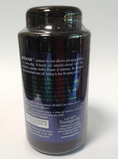 Youngevity Imortalium® - Anti-Aging Telomere Health, Fucoxanthin, Carotenoid Blend, Fucoidan Blend, MSM, Glutathione, Skin Rejuvinating Blend + 12 Whole Foods 120 Tablets (Pack of 2)