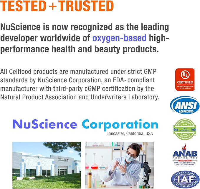 Cellfood Liquid Concentrate - 1 fl oz, 5 Pack - Oxygen + Nutrient Supplement - Supports Immune System, Energy, Endurance, Hydration & Overall Health - Gluten Free, Non-GMO, Kosher - Makes 22+ Quarts