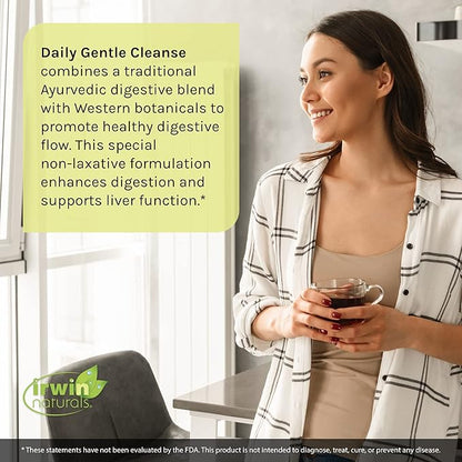 Irwin Naturals Daily Gentle Cleanse - 60 Liquid Soft-Gels, Pack of 2 - Non-Laxative Formula with Triphala