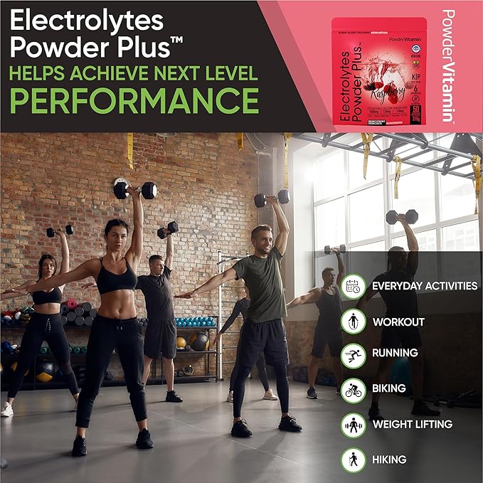 Electrolytes Powder Plus (50 Servings) Raspberry Electrolyte Powder Zero Calorie Keto, 0 Sugar, No Maltodextrin,1000mg Potassium,120mg Calcium,120mg Magnesium, Hydration Powder