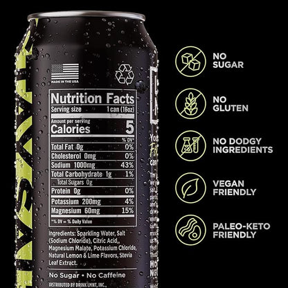 LMNT Sparkling Electrolyte Drink - Citrus Salt | 12-Count