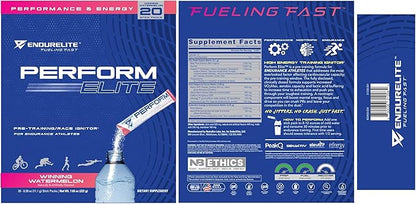 EndurElite Perform Elite- Pre Workout Powder Supplement- Pre-Workout for Endurance Athletes- 20 Serving Bag- Winning Watermelon