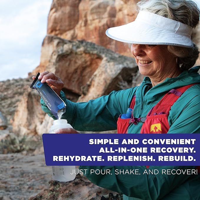 Tailwind Nutrition Recovery Mix, Complete Protein, Carbohydrates, and Electrolytes Powder Drink Mix for Post-Workout, Free of Gluten, Soy, and Dairy, Vegan, 12 Servings, Vanilla