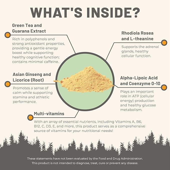 Mountain Peak Nutritionals Energy Formula - All in One Multi-Mineral Powder - Complete Nutrition, Vitamin, Mineral, and Electrolyte Supplement for Men & Women - Orange Flavor (255g, 30 Servings)