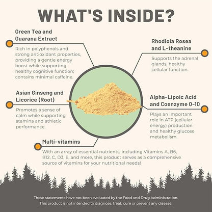 Mountain Peak Nutritionals Energy Formula - All in One Multi-Mineral Powder - Complete Nutrition, Vitamin, Mineral, and Electrolyte Supplement for Men & Women - Orange Flavor (255g, 30 Servings)