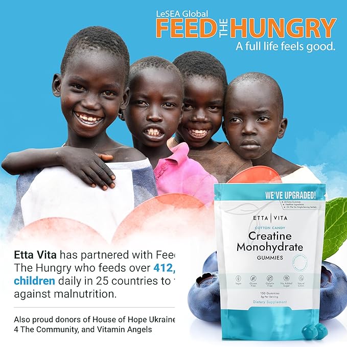 Sugar-Free Creatine Monohydrate Gummies (1g/Gummy) Potent Creatine Gummies for Men & Women, Creatine Supplement for Muscle Support, Cellular Energy, Cognitive Function - Non-GMO, Gluten-Free, Vegan