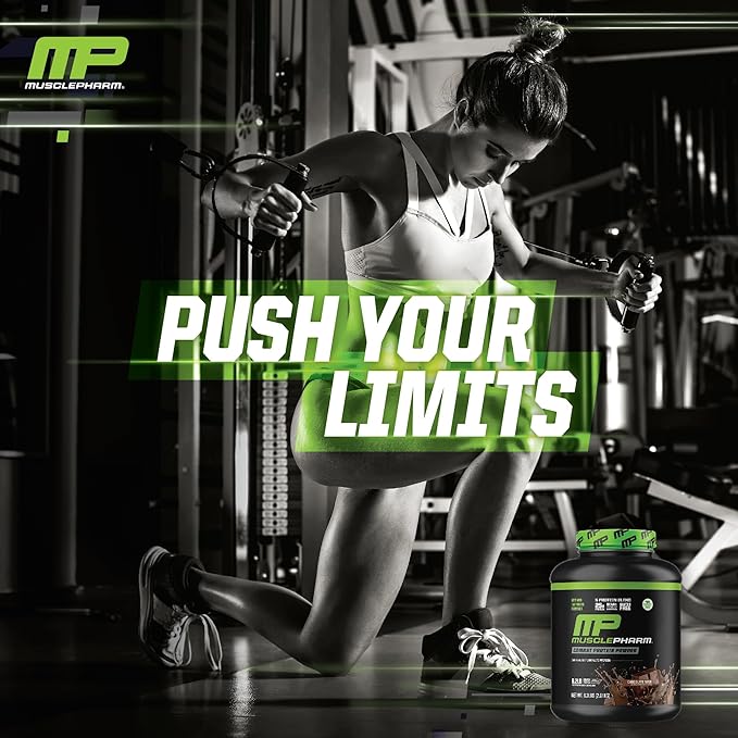 MusclePharm Combat Protein Powder, Chocolate Milk Flavor, Fuels Muscles for Productive Workouts, 5 Protein Sources Including Whey Protein Isolate & Egg Albumin, Gluten Free, 6.2 lb, 77 Servings