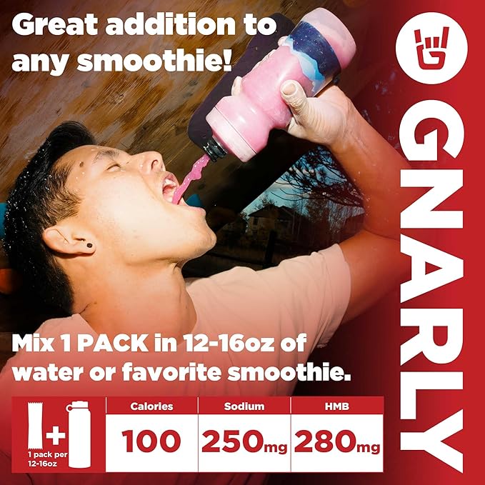 Gnarly Nutrition Fuel2O Electrolyte Powder Packs - Fuel 2O Endurance Nutrition, Electrolyte Solution, Fuel, Replenishment, and Recovery - Cherry Cola, 10-Pack