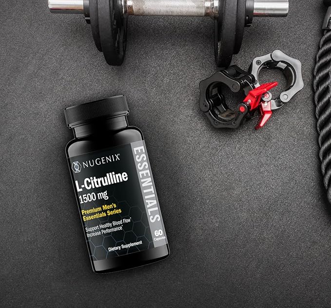 Nugenix Essentials L-Citrulline Supplement for Enhanced Blood Flow and Performance - 1500 mg, 60 Capsules