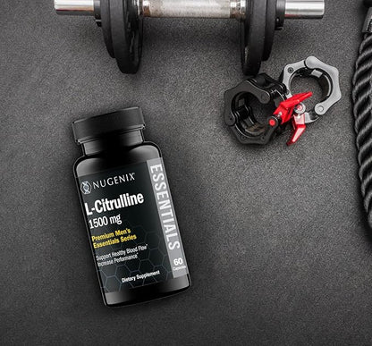 Nugenix Essentials L-Citrulline Supplement for Enhanced Blood Flow and Performance - 1500 mg, 60 Capsules