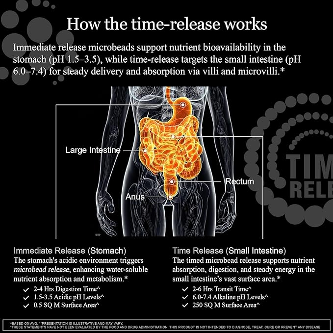 HCF A20 Microbead Brain Supplements for Memory and Focus + Brain Support, Calm, Mood, Alertness, Attention, Vision, Sleep, Immune System, 20 Premium Nootropic Nutrients Multivitamin & 7 Advances® Tech