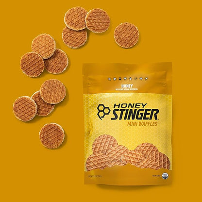 Honey Stinger Organic Mini Honey Waffles | Energy Stroopwafel for Exercise, Endurance and Performance | Sports Nutrition for Home & Gym, Pre and Post Workout | 1 Bag, 5.3 Ounce