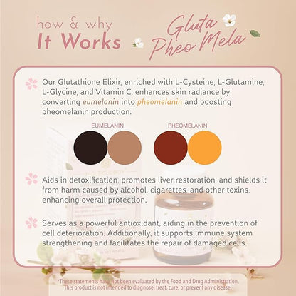 Diamond Grains Moleculogy Gluta Pheo Mela Dietary Supplements 30 Tablets / 1 Bottle - an Antioxidant Packed Cocktail of Gluta Exilir with Mix of Vitamin Perfection to Improve Your Daily Energy