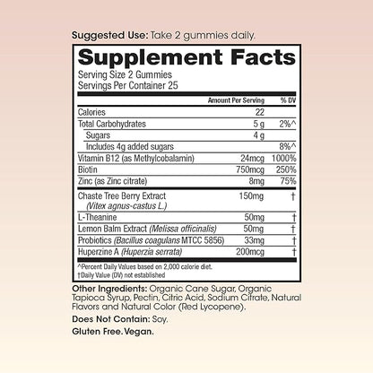 Winged Wellness Teen Queen Multivitamins for Teen Girls - Helps with Mood and Hormonal Health - for Ages 13+, Vegan & Gluten Free - Green Apple, 25 Servings