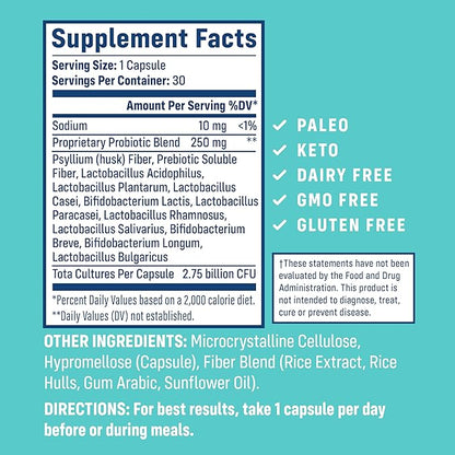 NativePath Daily Probiotic, 10-Strain Custom Blend Probiotics Supplement for Men and Women, 82 Billion CFUs - 30 Count