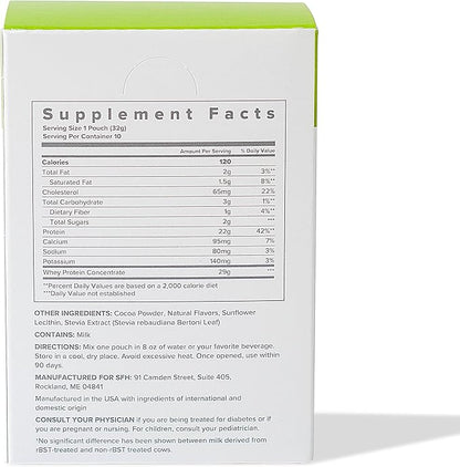 Pure Whey Protein Powder Chocolate Pack of 10 Single Serves