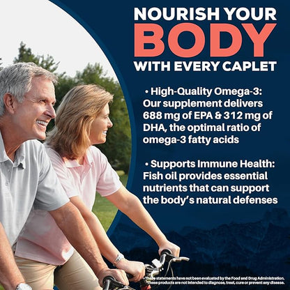 Ayush Herbs High Omega 3 - Omega 3 Fish Oil, 1000mg Per Capsule, EPA & DHA Fish Oil Supplement for Women & Men, Natural Lemon Flavor - 60 Softgel Capsules (1 Count)