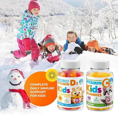 DR. MORITZ Vitamin C Gummies for Kids & Adults 240 mg - Immune Support Low-Sugar Chewable Vitamins for Toddlers - Vegetarian Gelatin-Free Children's Dietary Supplement (Citrus Flavor) (120 Count)