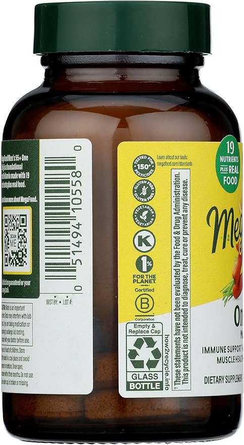 MEGAFOOD Men's 55+ One Daily Multivitamin, 30 CT