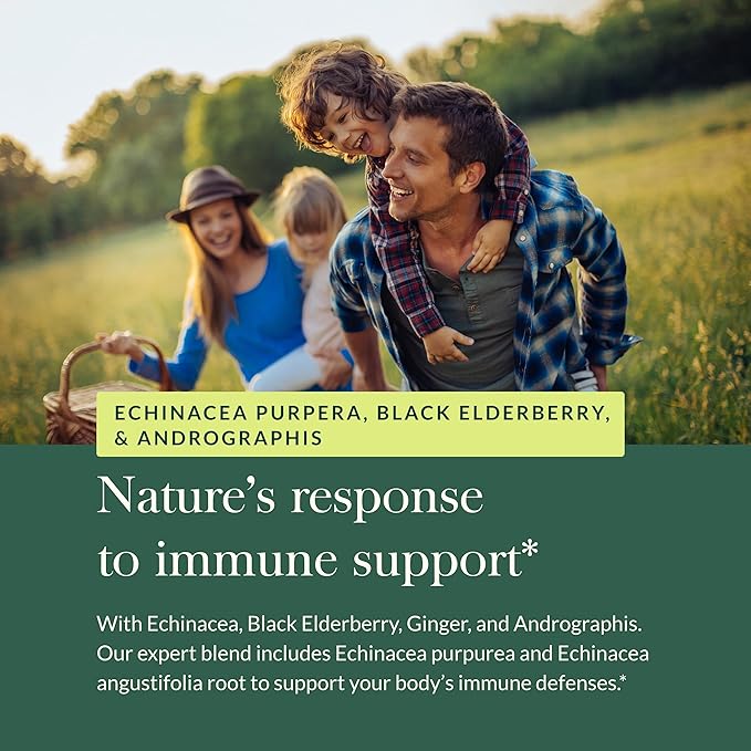 Gaia Herbs Quick Defense - Fast-Acting Immune Support Supplement for Use at Onset of Symptoms - with Echinacea, Black Elderberry, Ginger & Andrographis - 20 Vegan Liquid Phyto-Capsules (2-Day Supply)