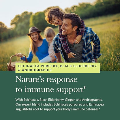 Gaia Herbs Quick Defense - Fast-Acting Immune Support Supplement for Use at Onset of Symptoms - with Echinacea, Black Elderberry, Ginger & Andrographis - 20 Vegan Liquid Phyto-Capsules (2-Day Supply)