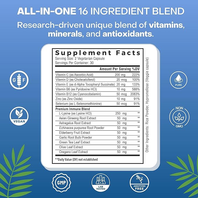 Premium Immune Support, 60 Capsules