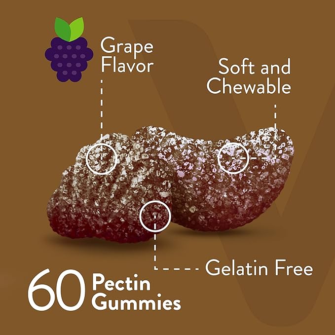 Iron Gummies 20mg + Vitamin C 26mg for Iron Deficiency and Anemia, Supports Energy, Blood Cell Formulation, Blood Builder, Vegan Supplements, Gluten Gelatin and GMO Free, Chewable Grape Gummy Chews