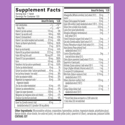 Swisse Daily Multivitamin for Women | 47 Vitamins, Antioxidants and Minerals + Adaptogens | Energy, Stress & Immune Support | Womens Multivitamin Supplement | 120 Tablets / 4 Months Supply