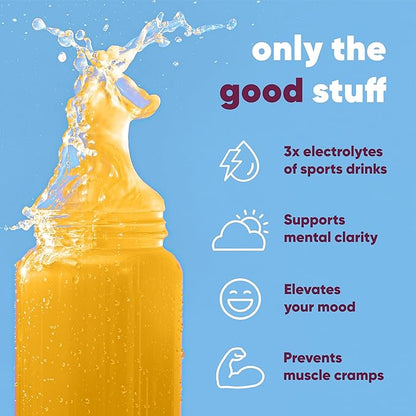 IQMIX Sugar Free Electrolytes Powder Packets - Hydration Supplement Drink Mix with Keto Electrolytes, Lions Mane, Magnesium L-Threonate, and Potassium Citrate - Passion Fruit (40 Count)