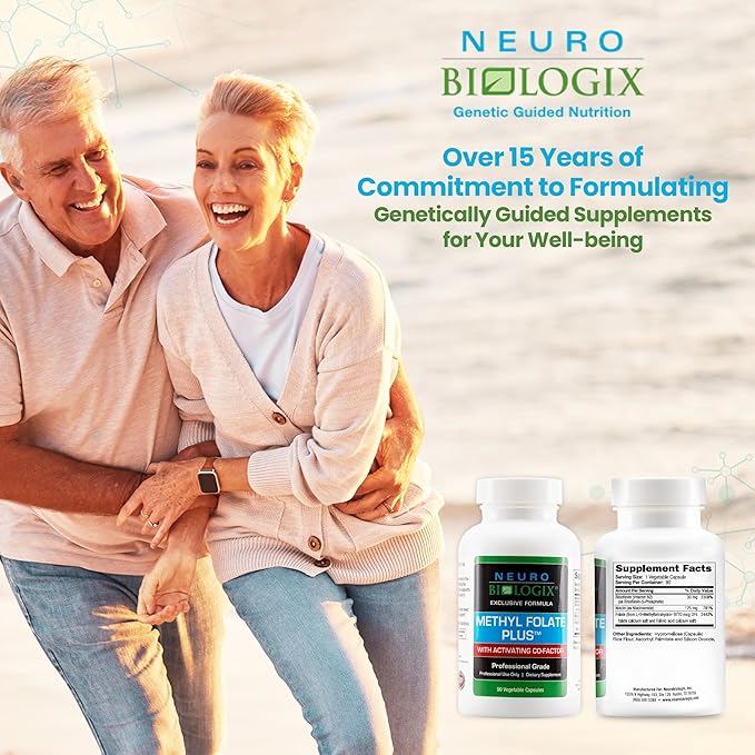 Methyl Folate Plus - Advanced Blend of L-5-Methylfolate, Folinic Acid & B Vitamins for Methylation Support - Methylfolate Supplement for Neurological & Immune Function Support