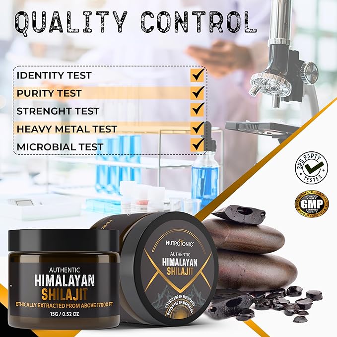 Authentic Himalayan SHILAJIT® by NutroTonic® | 60 Days Sun Dried Organic Most Potent Premium Resin | Lab Tested for Safety | Natural Source of Fulvic Acid +86% & Humic Acid +10%