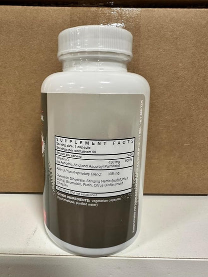 Mountain Peak Nutritionals Aller G Plus Formula - Daily Respiratory Support Supplement - Promotes Healthy Seasonal Immune Function - Hypoallergenic Dietary Supplement (90 Vegetarian Capsules)