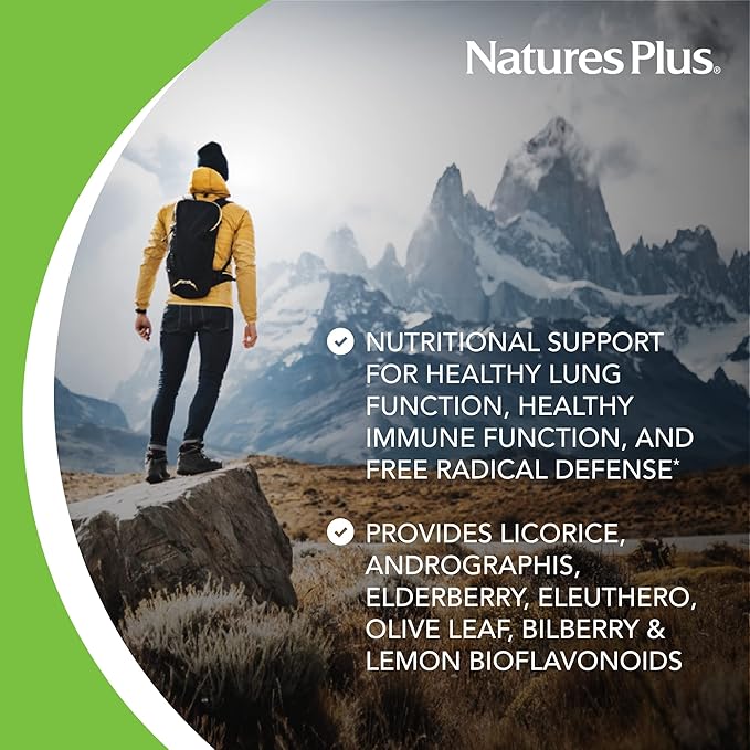 Natures Plus AgeLoss Lung Support - 90 Capsules - Vegetarian, Gluten Free - 30 Servings